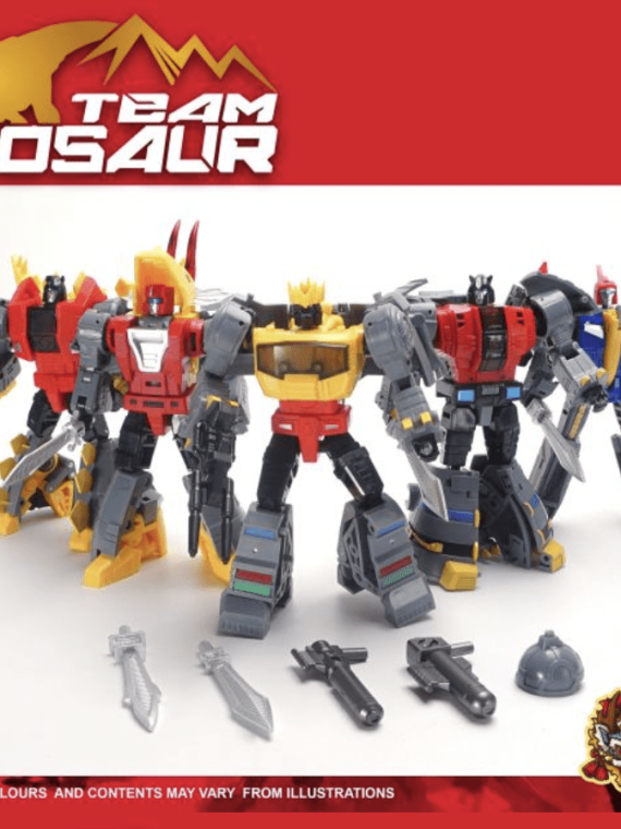 Mech Fans Toys MFT MF-5IN1 Dinobots Versione anno del Dragone cinese Transformers