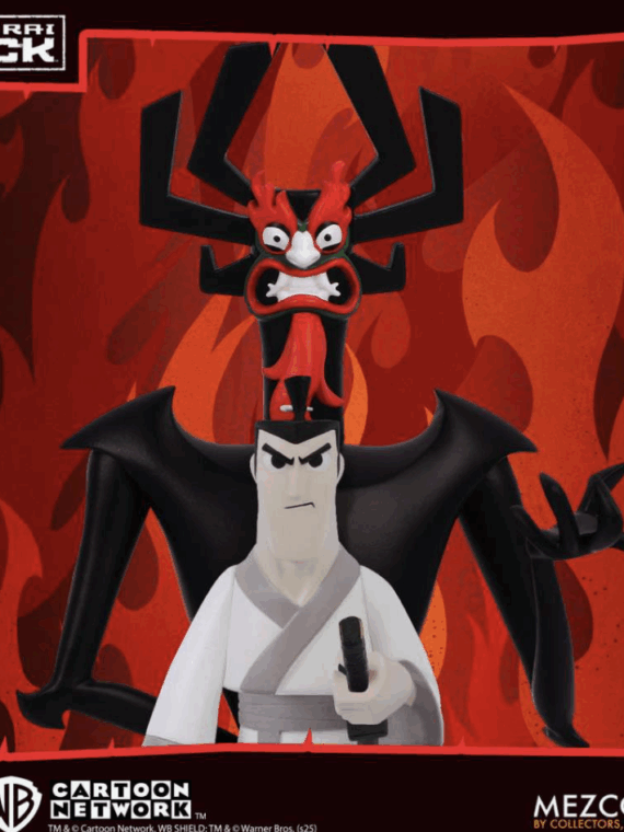 Mezco Toys 5 points Samurai Jack action figures  set 3 personaggi pvc 9 cm