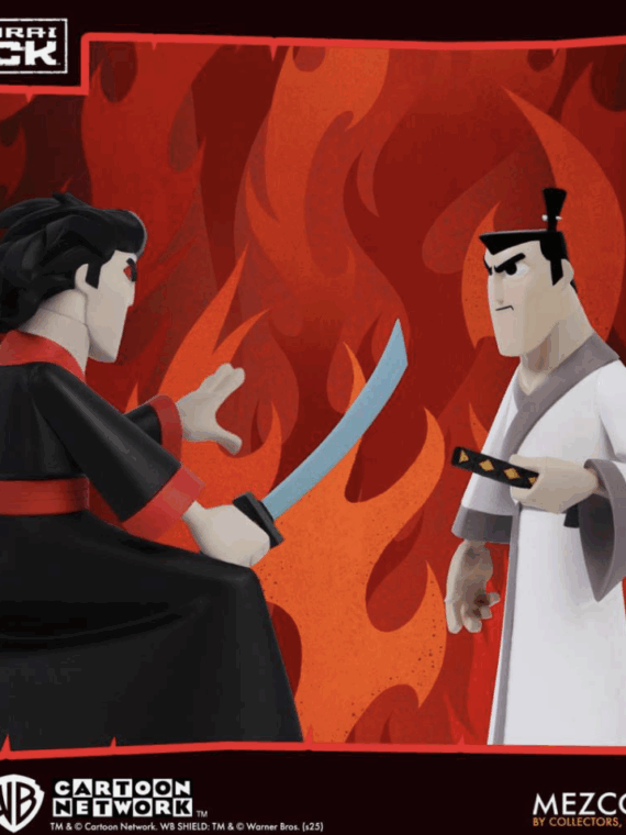 Mezco Toys 5 points Samurai Jack action figures  set 3 personaggi pvc 9 cm