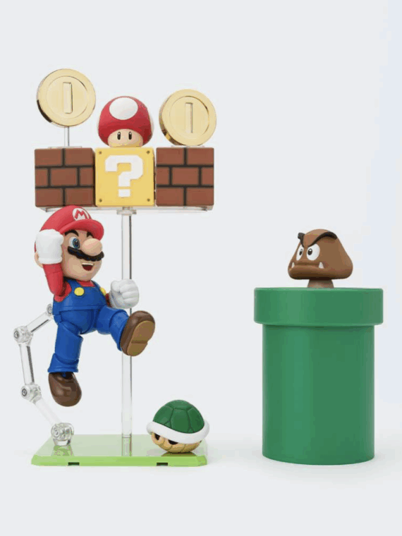 Bandai Super Mario Bros Playset S.H. figurarts accessori pvc