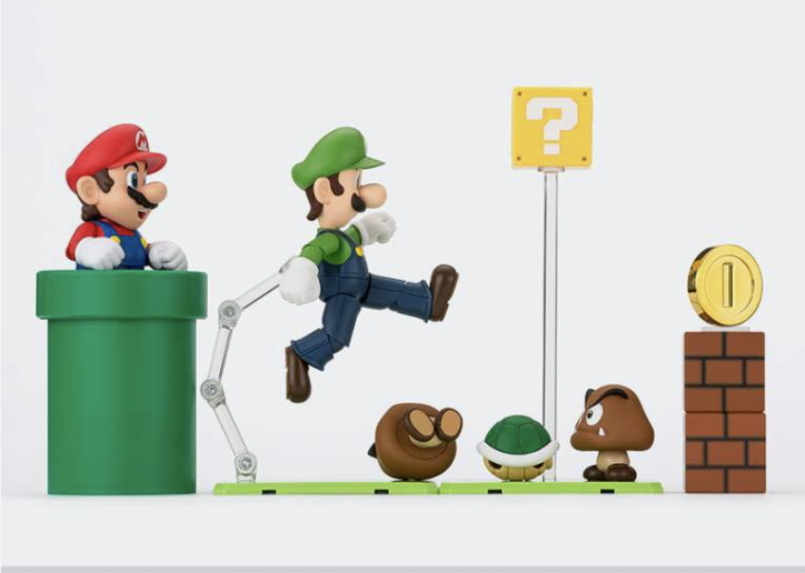 Bandai Super Mario Bros Playset S.H. figurarts accessori pvc
