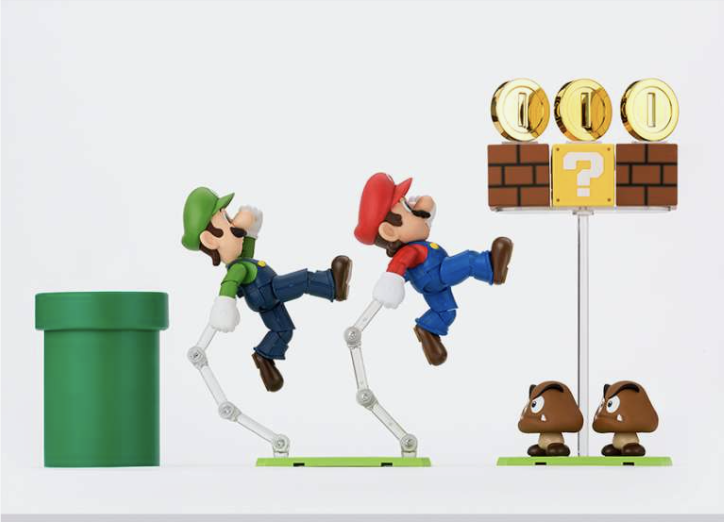 Bandai Super Mario Bros Playset S.H. figurarts accessori pvc