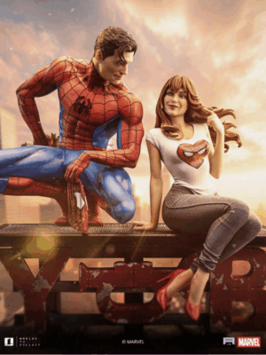 Iron Studios Spider-man and Mary Jane 1/6 scale diorama statua resina