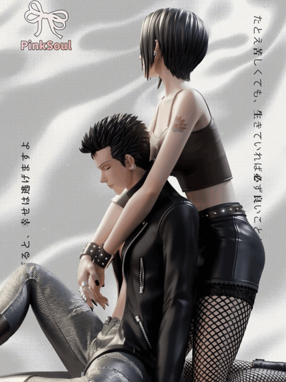 Pink Soul Studio Nana Nana Osaky e Honjo Ren Statua resina 1/6 24 cm