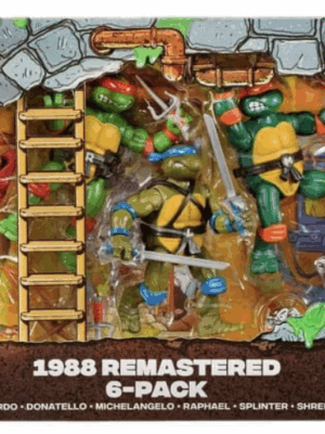 Playmates Toys Teenage Mutant Ninja Turtles 6-Pack Action Figures 1988 Remastered pvc 10 cm