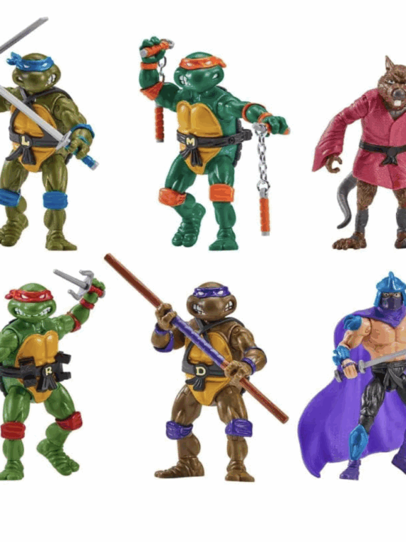 Playmates Toys Teenage Mutant Ninja Turtles 6-Pack Action Figures 1988 Remastered pvc 10 cm