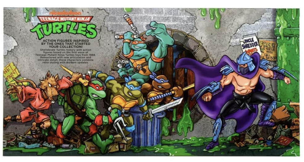 Playmates Toys Teenage Mutant Ninja Turtles 6-Pack Action Figures 1988 Remastered pvc 10 cm