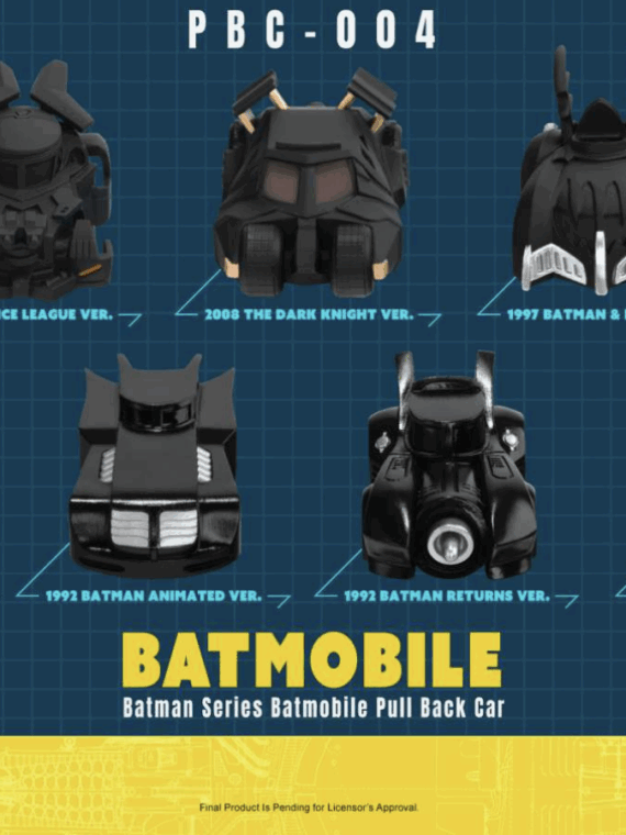 Beast Kingdom Batman batmobile pull back car blind box set (6) repliche 5 cm