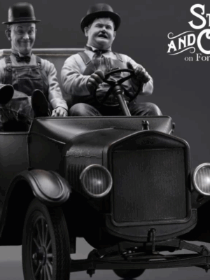 Infinite Statue Laurel & hardy towed in a hole Ford t 1/12 scale statua resina 18 cm