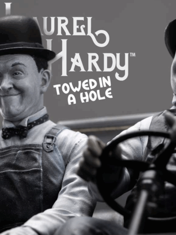 Infinite Statue Laurel & hardy towed in a hole Ford t 1/12 scale statua resina 18 cm