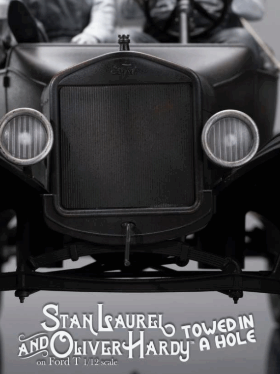 Infinite Statue Laurel & hardy towed in a hole Ford t 1/12 scale statua resina 18 cm