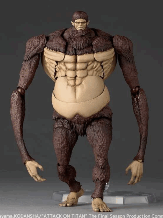Kaiyodo Revoltech amaziong yamaguchi Attack on Titan Beast Titan action figure pvc 17 cm