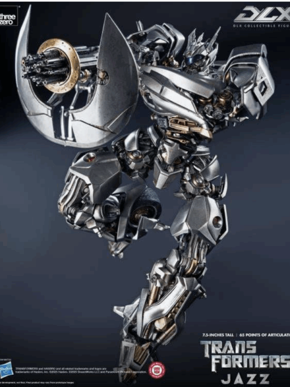 Threezero Transformers dlx Jazz deluxe edition robot 19 cm abs/metallo