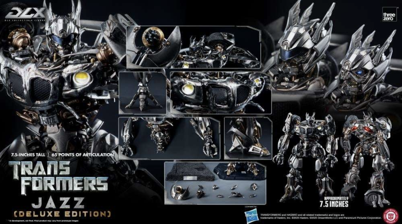Threezero Transformers dlx Jazz deluxe edition robot 19 cm abs/metallo