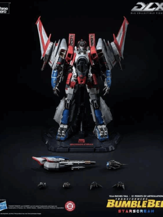 Threezero Transformers Bumblebee dlx Starscream action figure abs/metallo 27 cm