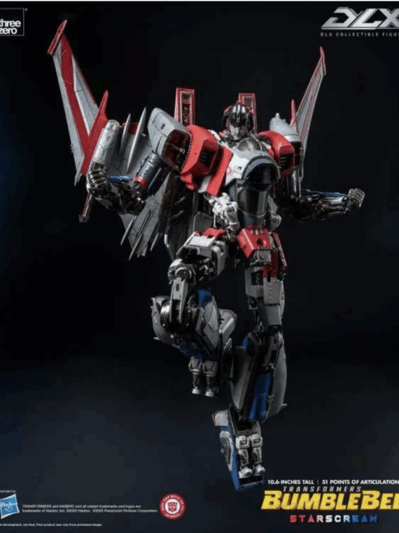 Threezero Transformers Bumblebee dlx Starscream action figure abs/metallo 27 cm