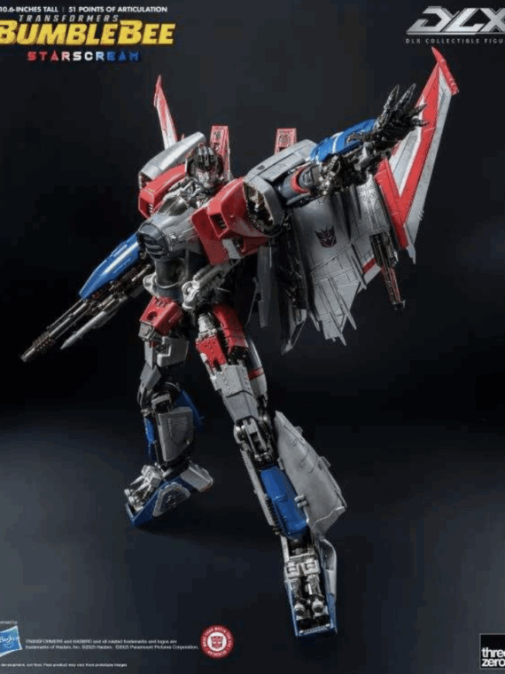 Threezero Transformers Bumblebee dlx Starscream action figure abs/metallo 27 cm