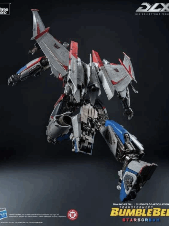 Threezero Transformers Bumblebee dlx Starscream action figure abs/metallo 27 cm