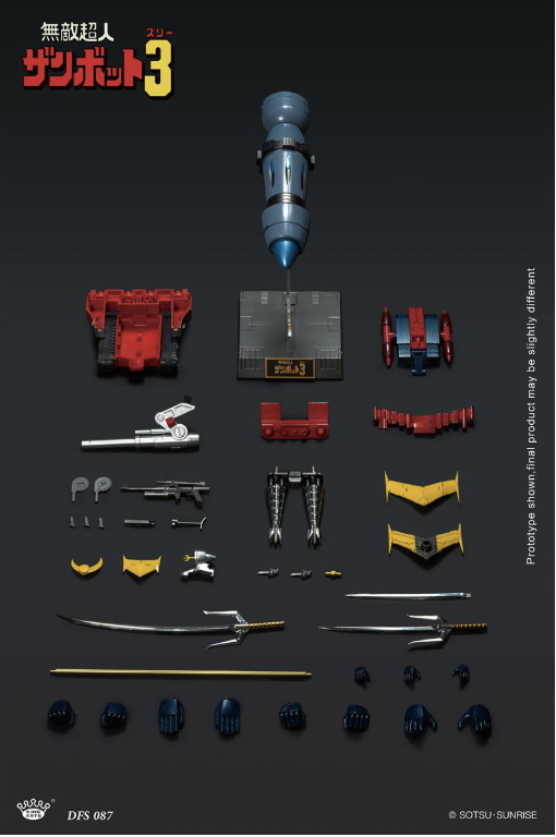 King Arts Invincible Super Man Zambot 3 robot trasformabile 33 cm abs, metallo