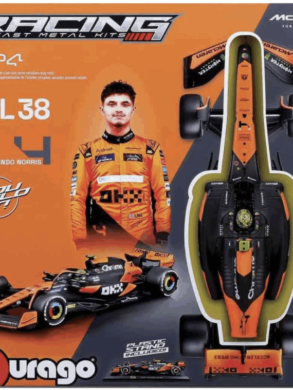 Burago Mclaren f1 mcl38 - Lando Norris with helmet - model kit 1:24 model kit