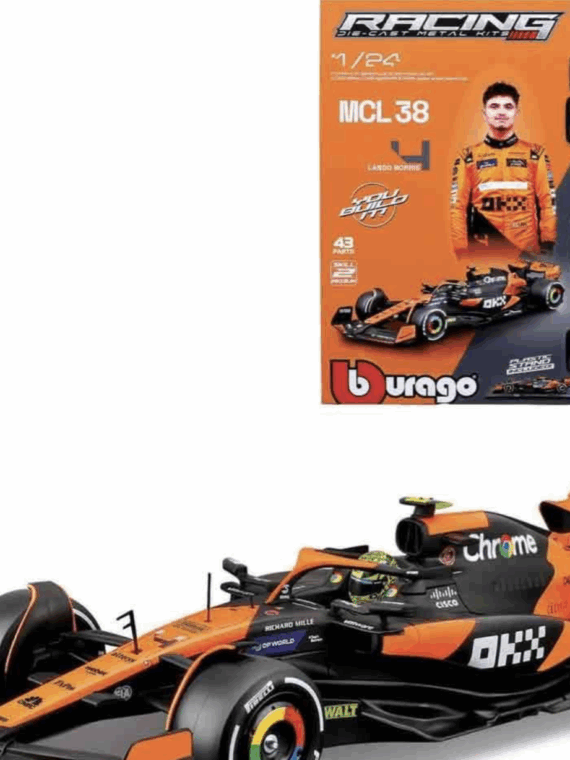 Burago Mclaren f1 mcl38 - Lando Norris with helmet - model kit 1:24 model kit
