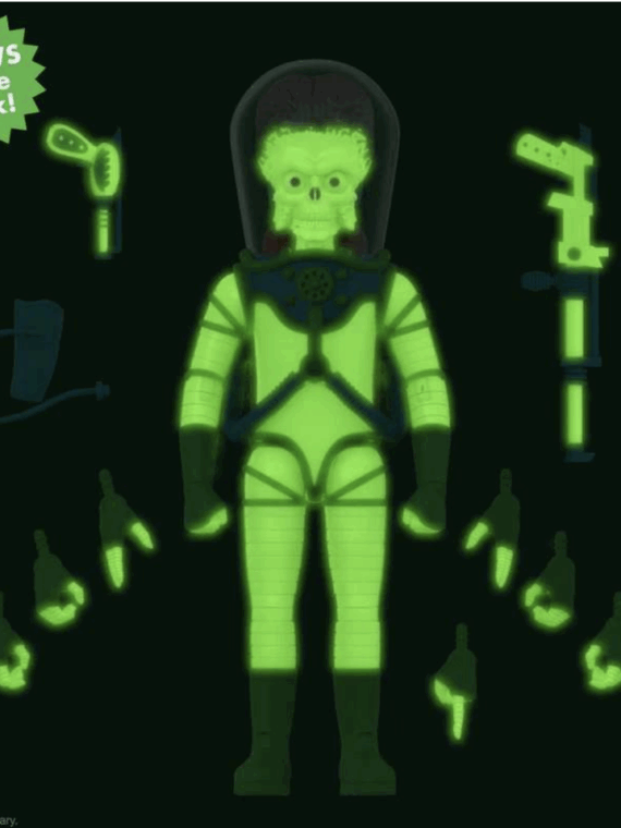 Super7 Mars attacks ultimates! wave 02 martian invasion begins glow in the dark