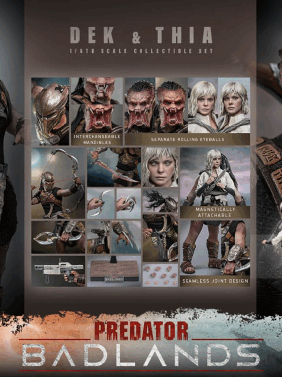 Hot Toys Predator: Badlands Movie Masterpiece Action Figure 1/6 Dek & Thia 30 cm Action figures: 30 cm Predator