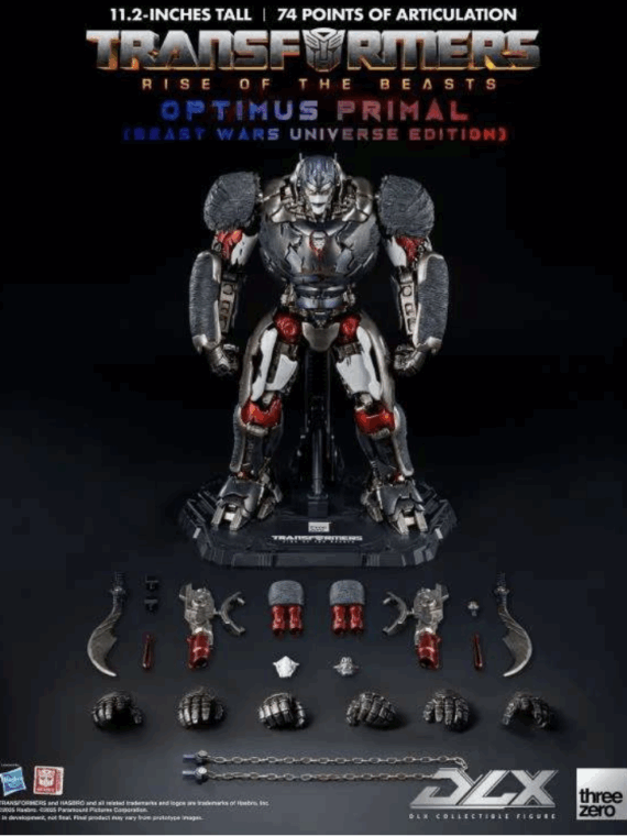 Threezero Transformers rise of the beasts dlx Optimus Primal beast wars figure 28 cm