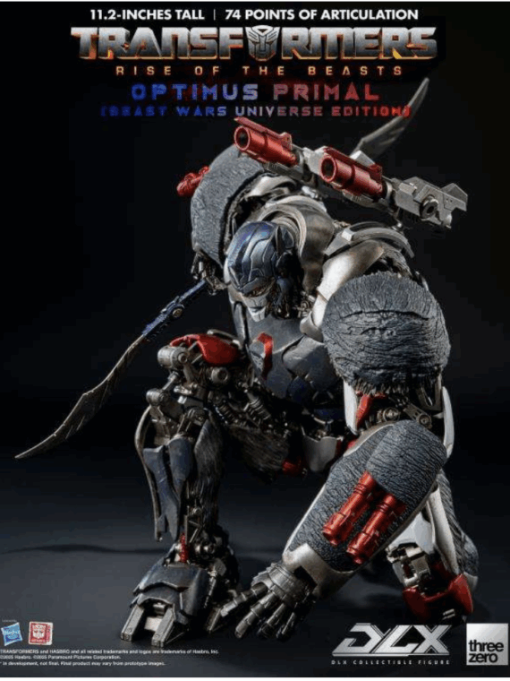Threezero Transformers rise of the beasts dlx Optimus Primal beast wars figure 28 cm