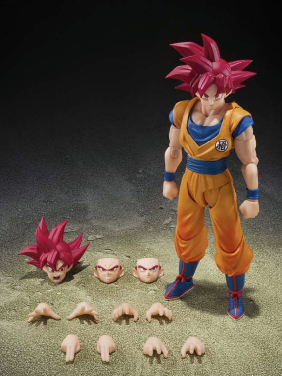 Bandai Dragon ball super saiyan god Son goku god aura s.h.figuarts action figure