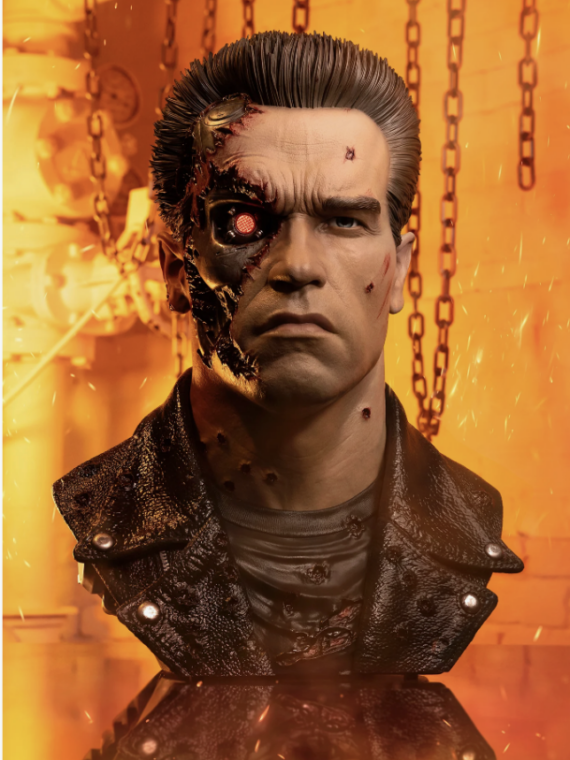 Pure Arts Terminator 2 T-800 Model 101 Battle Damaged 1/1 Scale Art Mask