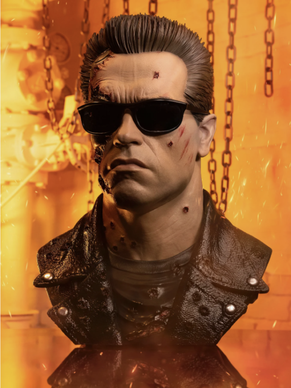 Pure Arts Terminator 2 T-800 Model 101 Battle Damaged 1/1 Scale Art Mask