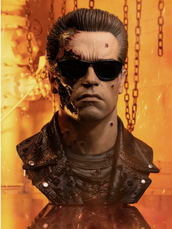 Pure Arts Terminator 2 T-800 Model 101 Battle Damaged 1/1 Scale Art Mask