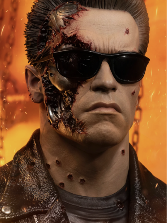 Pure Arts Terminator 2 T-800 Model 101 Battle Damaged 1/1 Scale Art Mask