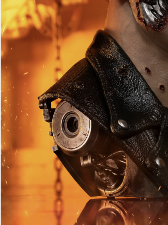 Pure Arts Terminator 2 T-800 Model 101 Battle Damaged 1/1 Scale Art Mask