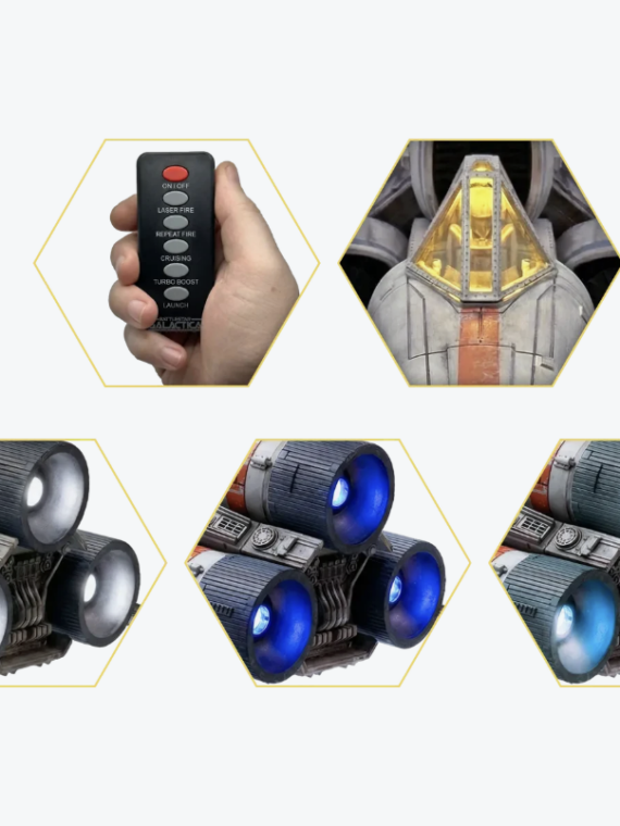 Factory Ent Battlestar Galactica Colonial Viper Mki Electronic Vehicle + Lieutenant Boomer Figure