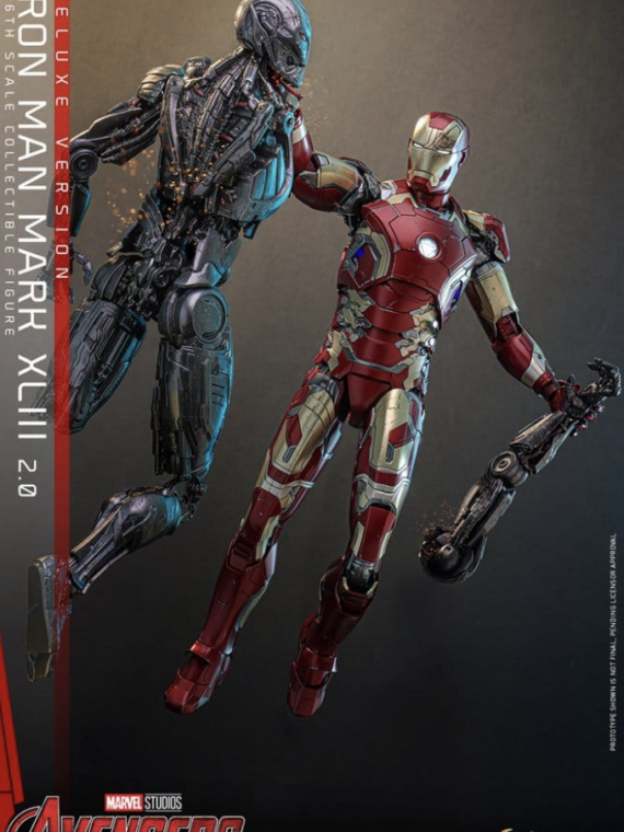 Hot Toys Avengers: Age of Ultron Movie Masterpiece Diecast Action Figure 1/6 Iron Man Mark XLIII (2.0) (Deluxe Version) 32 cm