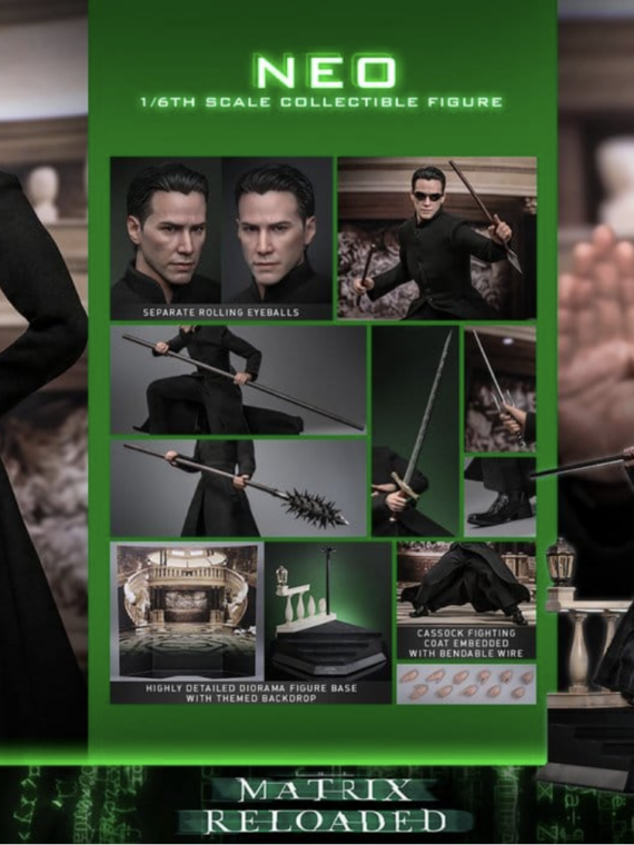 Hot Toys Matrix Movie Masterpiece Action Figure 1/6 Neo 31 cm Action figures Matrix