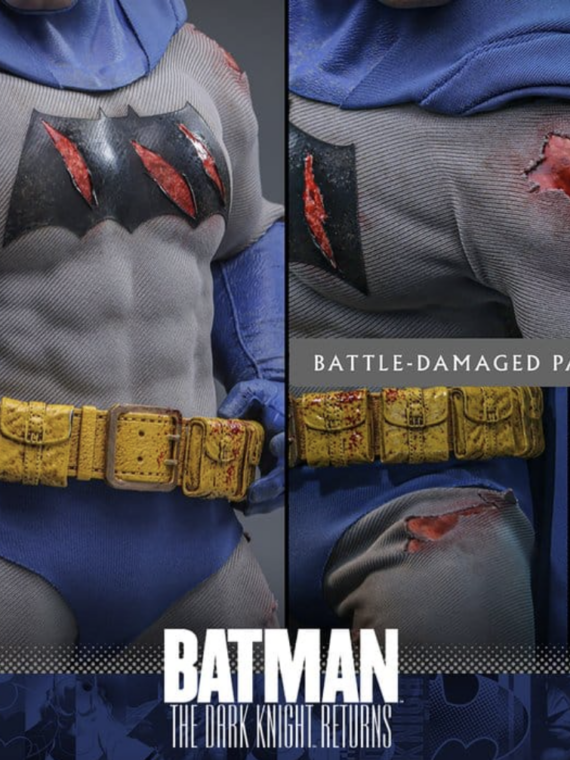 Hot Toys Batman: The Dark Knight Returns Comic Masterpiece Action Figure 1/6 Batman (Battle Damaged Version) 32 cm