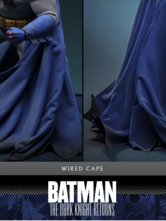 Hot Toys Batman: The Dark Knight Returns Comic Masterpiece Action Figure 1/6 Batman (Battle Damaged Version) 32 cm