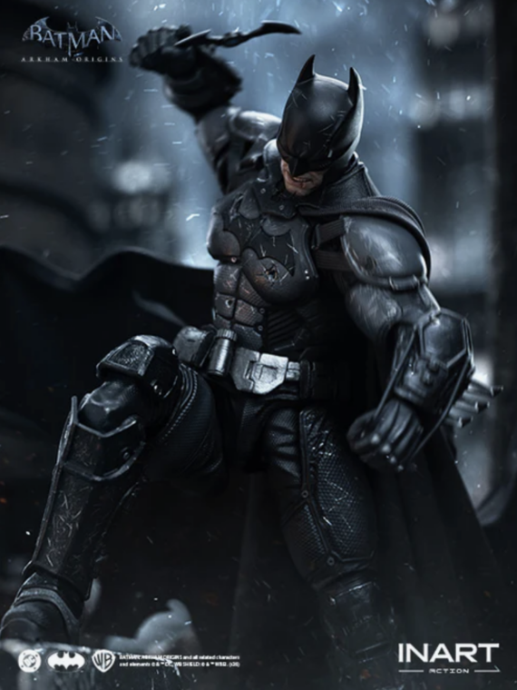 InArt Batman Arkham Origins Batman Battle Damaged Ver 1/12 Action Figure