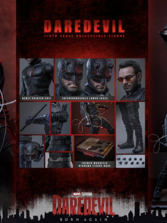 Hot Toys Marvel Daredevil: Born Again Action Figure 1/6 Daredevil Black Suite 30 cm