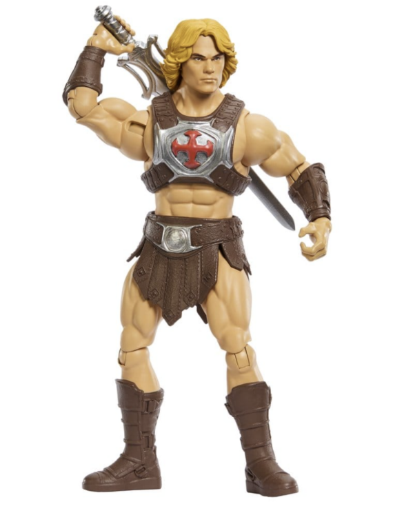 Mattel Action figure di He-Man del film Masters of the Universe 2026, alta 14 cm.