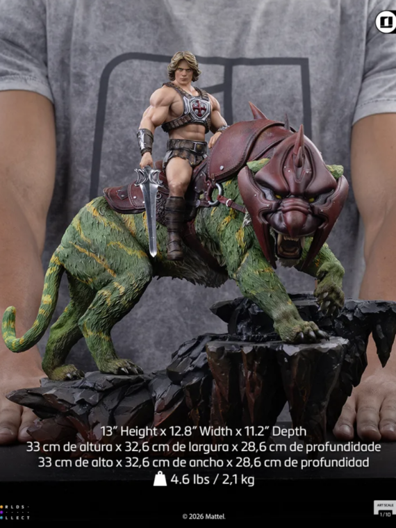 Iron Studios Masters Of The Universe 2026 He-man And Battlecat 1/10 Statue resina 33 cm