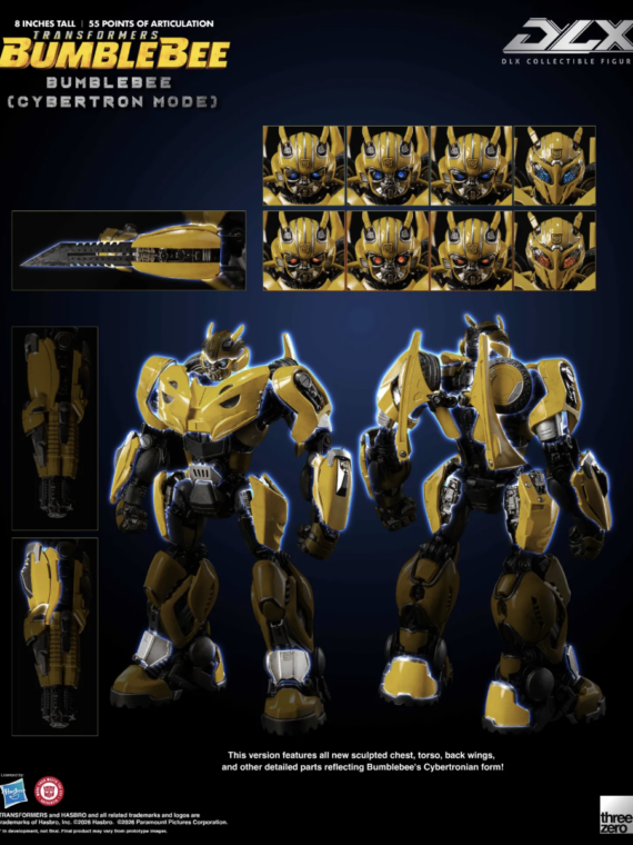 Threezero Transformers Bumblebee Dlx Bumblebee Cybertron Mode Action Figure abs/metallo 20 cm