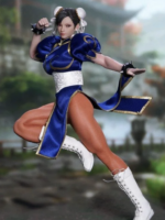 Playtoy Street Fighter Chun Li 1/6 Blu Version action figure doll silicone/metallo 30 cm