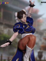 Playtoy Street Fighter Chun Li 1/6 Blu Version action figure doll silicone/metallo 30 cm