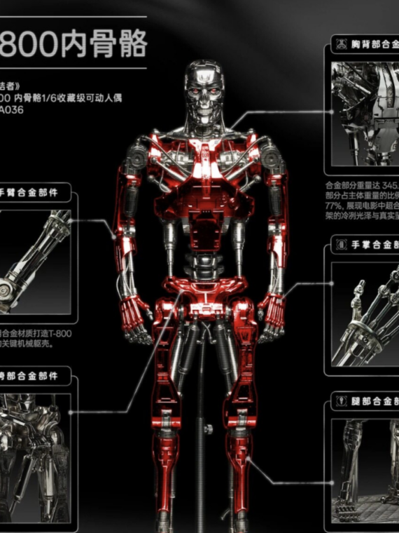 Inart The Terminator T-800 Endoskeleton 1/6 Collectible Figure doll 31 cm