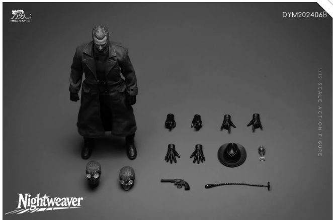 Hell Cat Spiderman Noir Spiderman action figure 1/12 pvc,stoffa