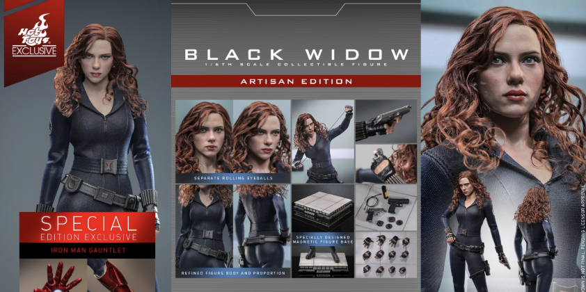 Hot Toys Iron Man 2 Black Widow Artisan Version action figure doll 1/6 28 cm